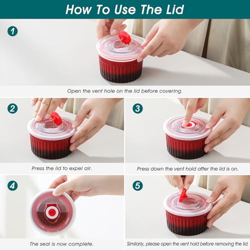 8 oz Ramekins with Lid (Red / 8 oz)