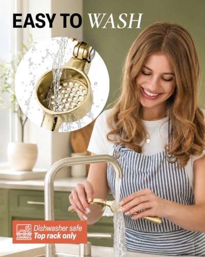 Premium Garlic Press with Soft (Large | Gold)
