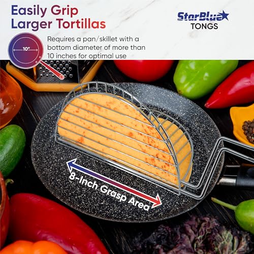 Taco Shell Tongs for Frying by StarBlue (8 Inch 1 Unit)