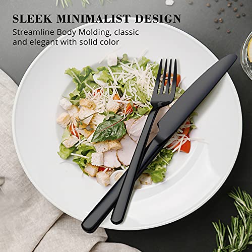 Black Silverware Set (20 Piece / Black)