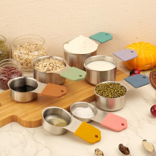 16 Pcs Magnetic Measuring Cups and Spoons Set (Silvery-16pcs)