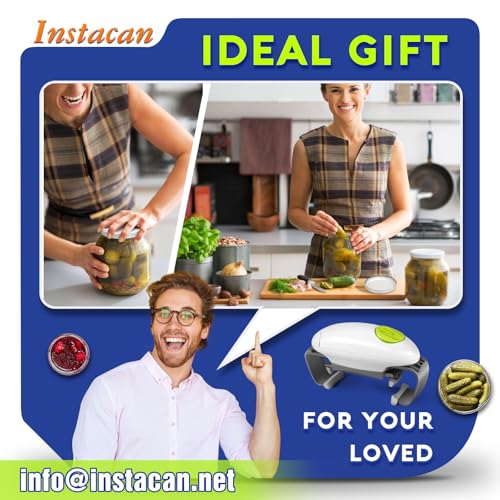 Higher Torque and One Touch Electric Jar Opener Easy Remove Almost Size Lid with Auto (White)