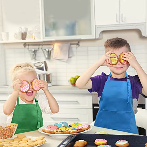 Kids Aprons with Large Pocket 2 Pack (Medium / Greenx2)