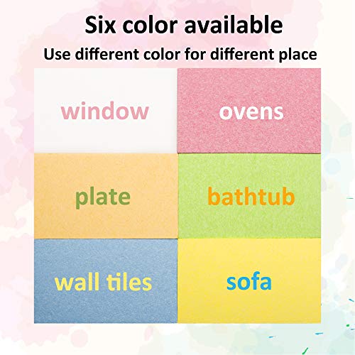 36 Pack Colorful Cellulose Sponges Non (Multicolor / 36)