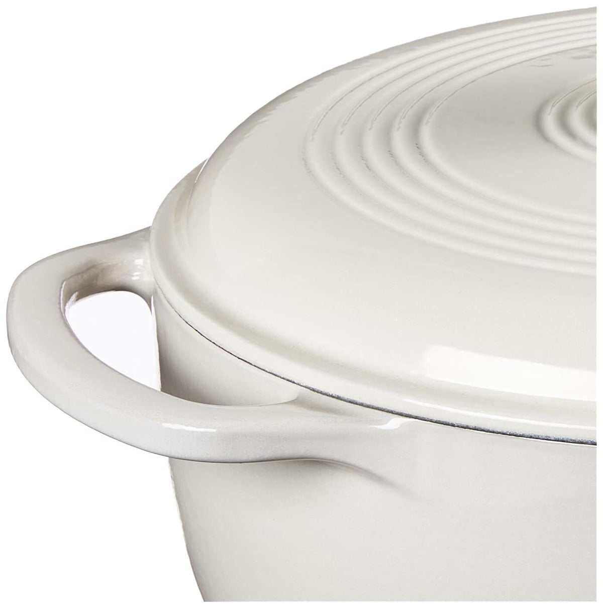 4.5 Quart Enameled Cast Iron Dutch Oven with Lid (Oyster White)