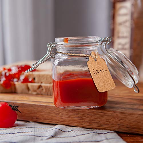 Spice Jars 30 Pack 4oz Square Glass Jars (4oz-30pack)