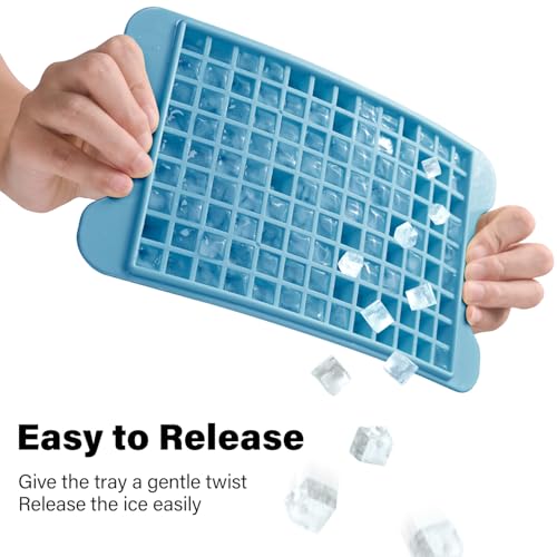 Mini Ice Cube Tray for Freezer (Cool Blue)