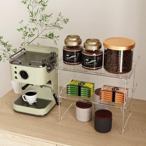 2 Pcs Cabinet Organizer Shelf (clear / 2 pack)