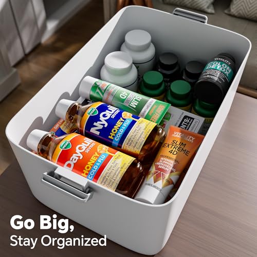 3 Tier Medicine Organizer with Leather Portable Pill Case (Regular 3-Tier Set)