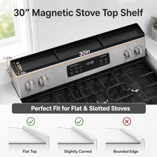 30" Magnetic Stove Top Shelf (Black)