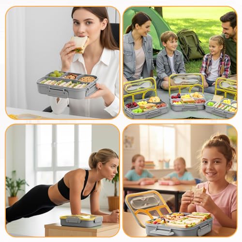 Bento Box for Adults (Gray)