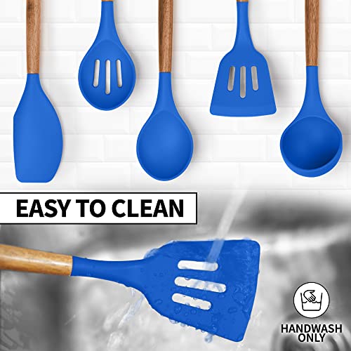 5 Piece Silicone Utensil Set (5-Piece Set / Royal Blue)