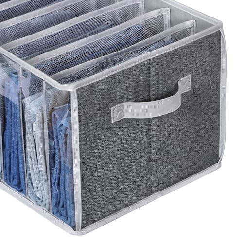 Pant Organizer for Closet Jeans Storage Organizer for Closet (Black Pattern)
