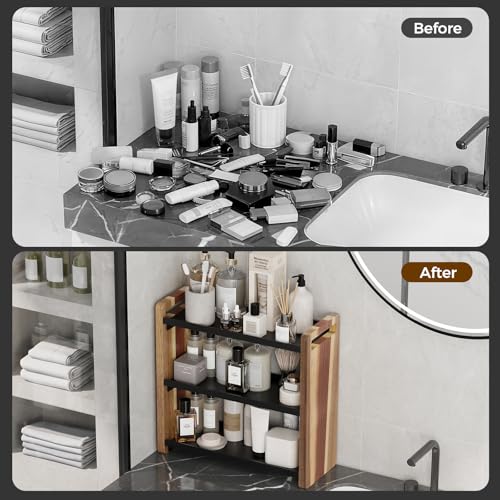 Bathroom Counter Organizer (Acacia 3 Tier)
