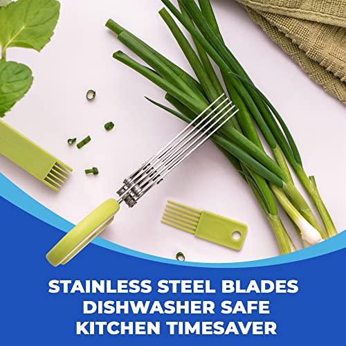 5 Blade Herb Scissors (Green)