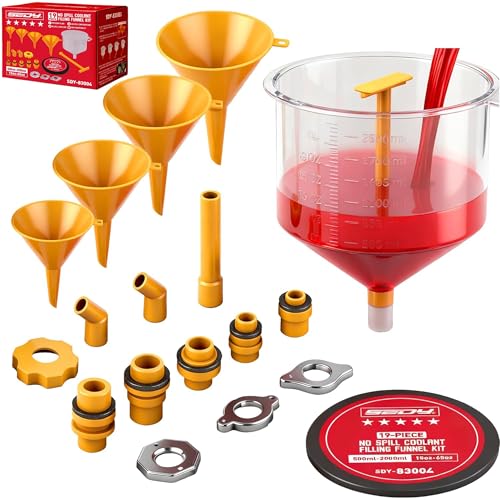 Ultimate No Spill Coolant Funnel Kit (19 PCS - Classic Edition)
