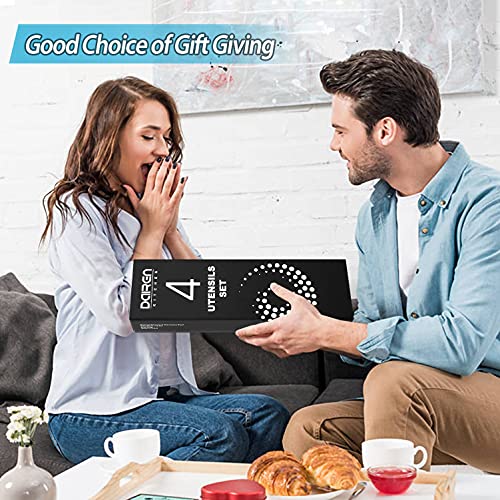 Silicone Cooking Spatulas and Spoons (Blue)