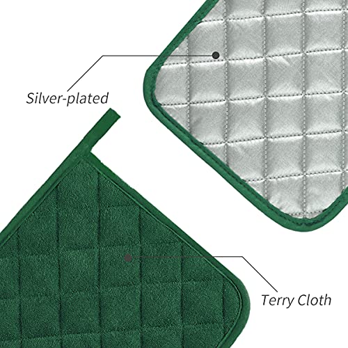 5 Pack Pot Holders for Kitchen Clearance (Dark Green / Pot Holders)