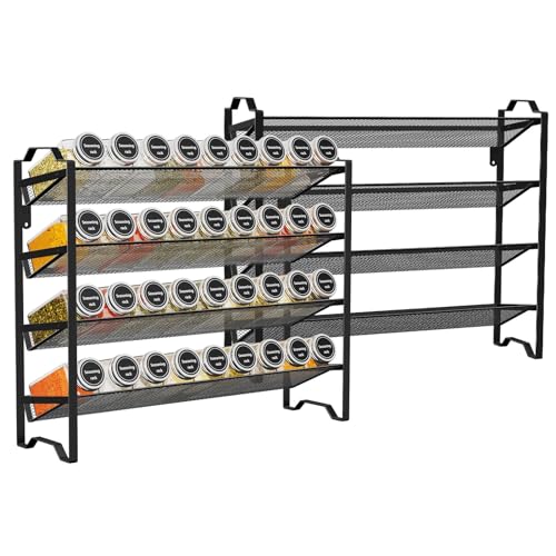 2 Pack 4 Tier Spice Rack Organizer