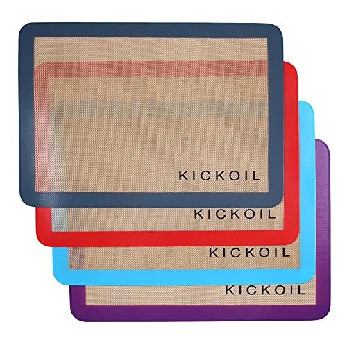 Silicone Baking Mats Set of 4 ((16.5" x 11.6") 4 Half Sheet)
