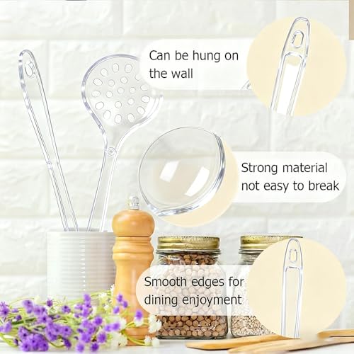 Large Plastic Serving Spoons (Clear Colander)