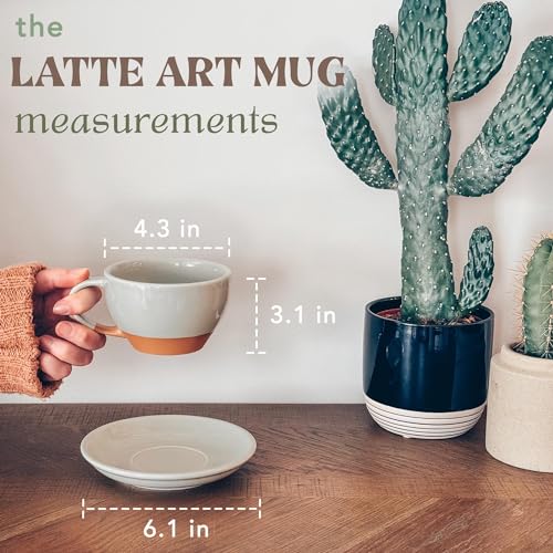 Ceramic Latte Art Mug With Saucer (Earl Grey)