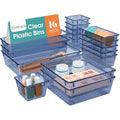 16 PCS Drawer Organizer Set (Dark Blue / 16 PCS)