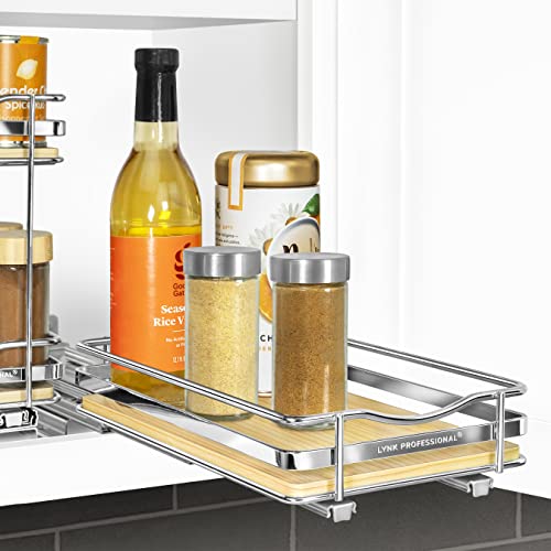 lite™ Pull Out Spice Organization for Cabinets (Wood / 6-1/4" - 1 Tier)