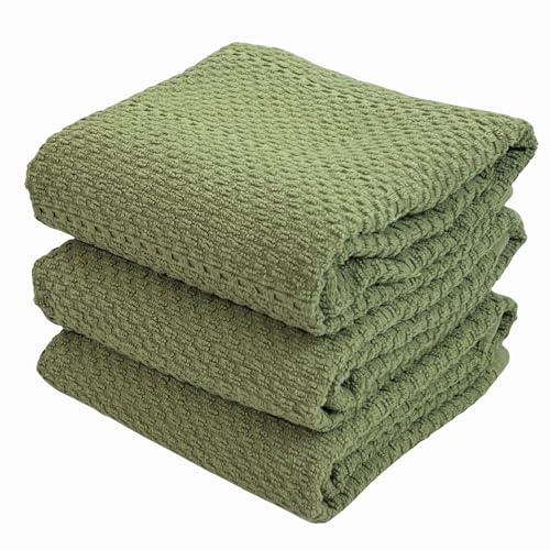 Dark Sage Green Kitchen Hand Dish Towels (Dark Sage)