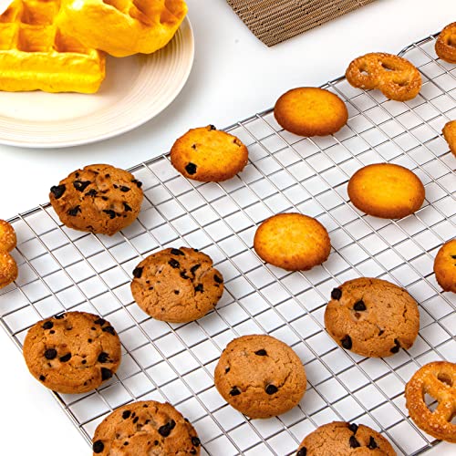 Cooling Rack for Cooking and Baking (Silver / 16"x10"-1PC)