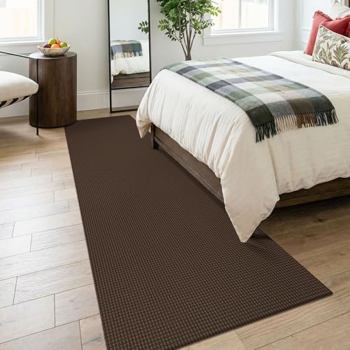 Cotton Runners for Hallway 3x8 (Brown/Dark Brown / 3' x 8' (Runner))