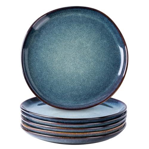 Ceramic Plates Set of 6 (Ceylon Blue / 8.5 Inch)