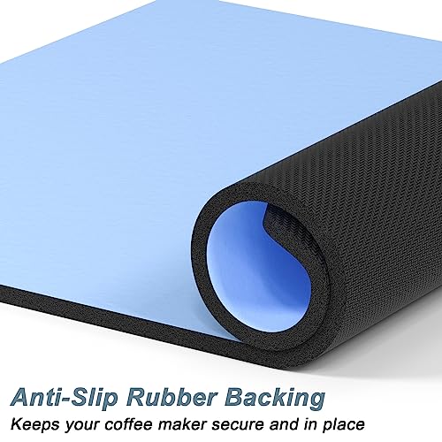 Coffee Mat 12" x 19" Coffee Bar Mats for Espresso Machine Station Accessories and Organizer (A-Sky Blue / 12" x 19")