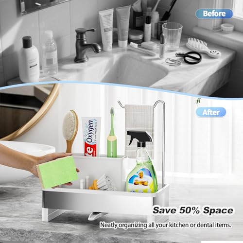 Sponge Holder for Kitchen Sink (E-white)