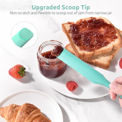 Silicone Jar Spatula for Sourdough Starter (Aqua Sky / 9.65 in)