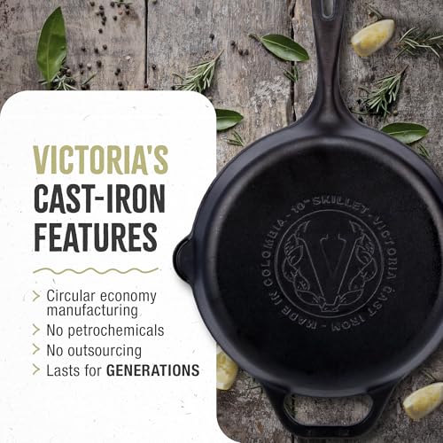 12 Inch Cast Iron Skillet Set with Tempered Glass Lid (12 Inch Set)