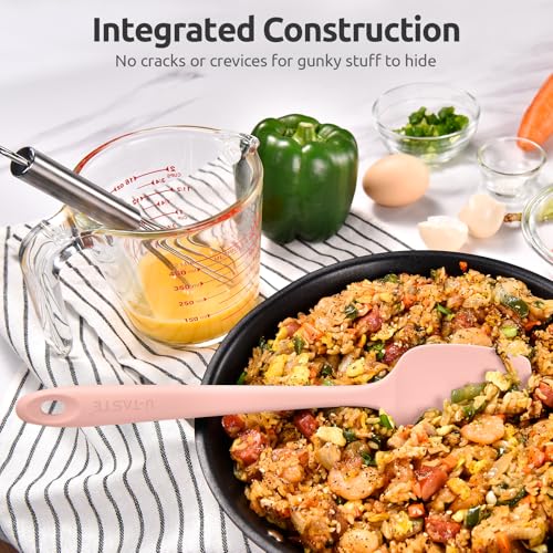 Silicone Spoon Spatula (‌Pink‌ / 11.38in (spoon spatula))