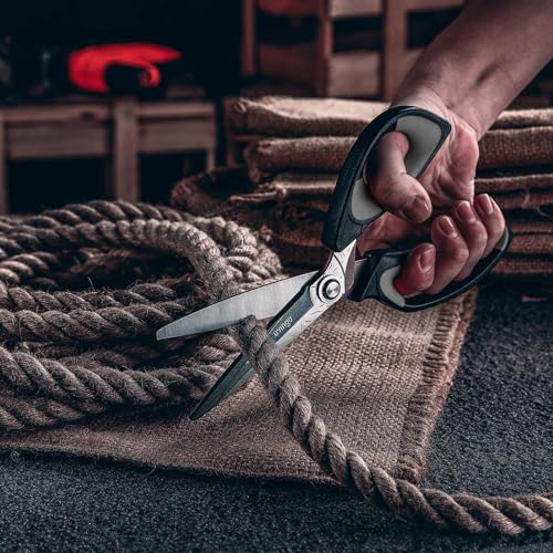 10" Heavy Duty Multipurpose Shears for Shop & Garden (Gray & Black)