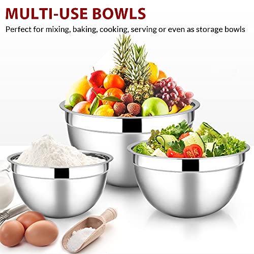 Mixing Bowls with Lids Set of 5 (Black)