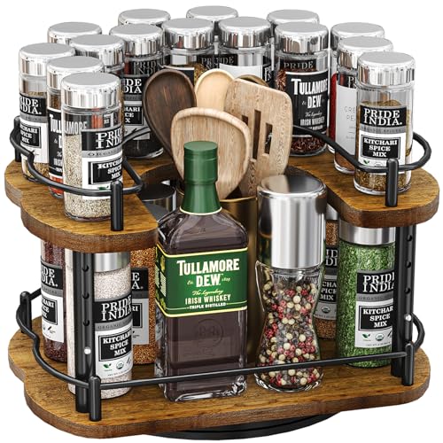 Lazy Susan Spice Rack Organizer for Cabinet (Vintage / 12 Inch)