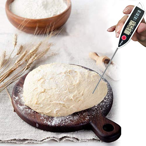 Digital Meat Food Thermometer for Candy Candle Milk BBQCooking Kitchen BBQ (23.1 x 2.5 x 1.5 cm)