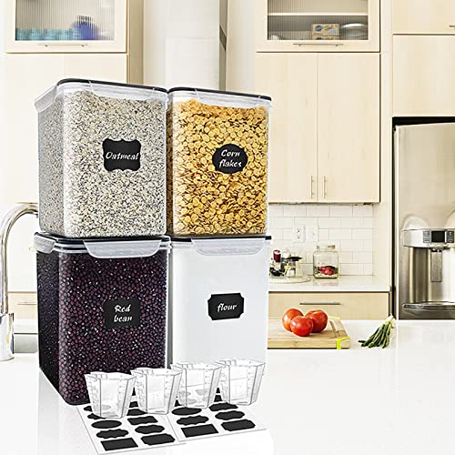 Large Tall Airtight Food Storage Containers (Black)
