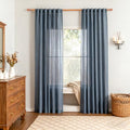 72 Inches Long Semi Sheer Curtains Light Filtering Window Drapes Door Curtains for Closet Doorways (50"W x 72"L (Pack of 2) / Dusty Blue-new)
