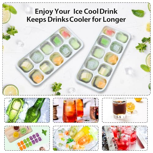 Ice Cube Tray with Lids (Night Black / 4Pack-7.2"*4.1"*1.3")