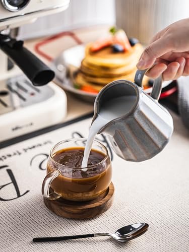 Ceramic Creamer Pitcher (10 Ounces / Gray)