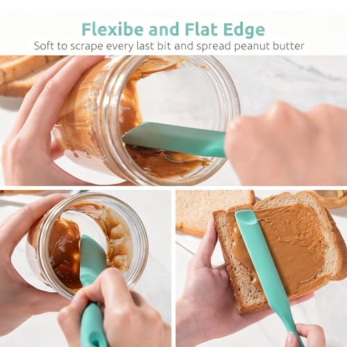 Silicone Jar Spatula for Sourdough Starter (Aqua Sky / 9.65 in)