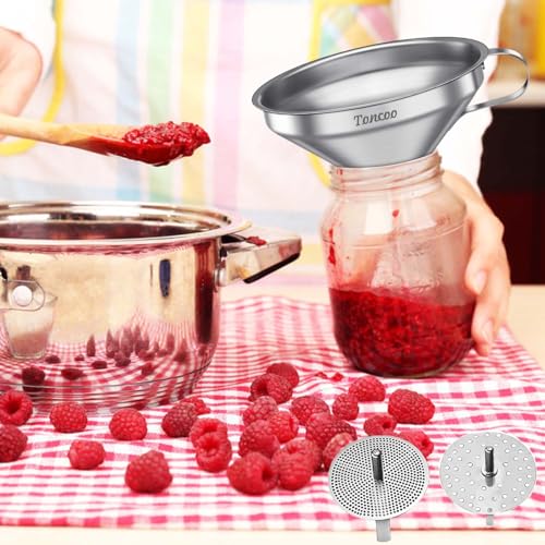 6 Pack Stainless Steel Funnels for Kitchen Use