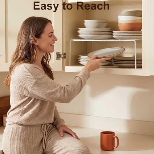 Kitchen Cabinet Storage Shelf Rack (White)