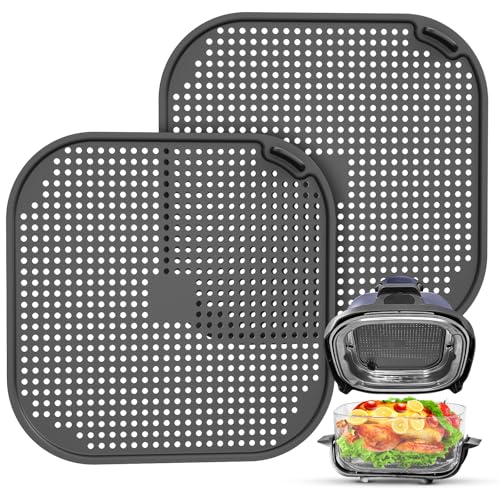 2 PCS Silicone Splatter Shield for Ninja Crispi Replacement Parts (Gray)
