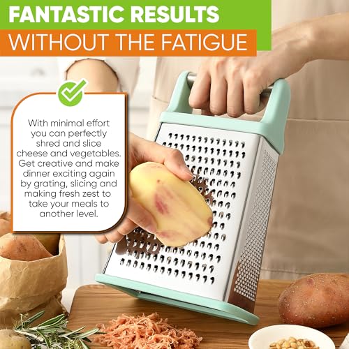 Stainless Steel XL Cheese Grater for Kitchen (Mint / XL)